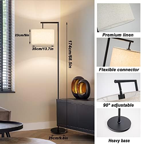 מודרני סוללה מופעל רצפת מנורת אלחוטי לסלון, ניתן לעמעום מנורת רצפה עם שלט רחוק, גבוה עומד רצפת מנורת עם מתכוונן מנורת