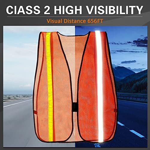 Haysandy 20 חבילות נראות גבוהה אפוד בטיחות רפלקטיבי עם רצועות צהובות