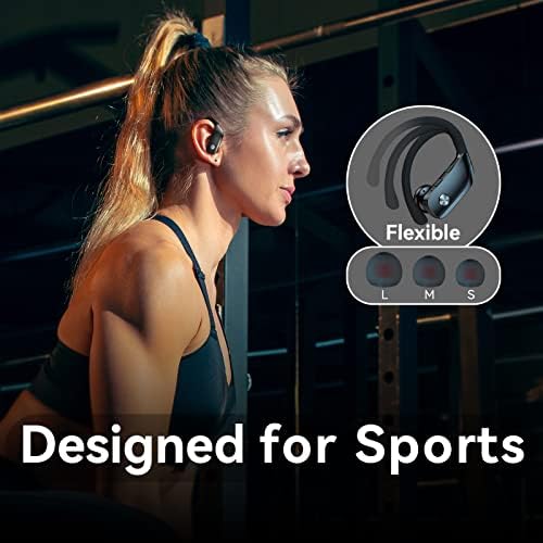 FK מסחר באוזניות אלחוטיות עבור TCL 20 PRO 5G אוזניות Bluetooth 48 שעות משחקות אוזניות ספורט אחוריות עם ניצני