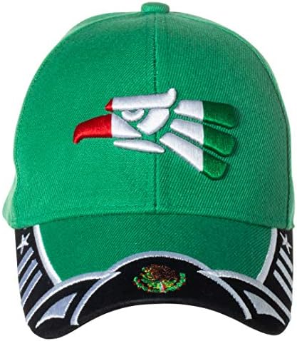 Hecho en Mexico Eagle Hat - כובע בייסבול תפור רקמה מפורט