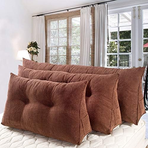 כרית טריז 'משולשת גדולה עם כרית טריז, מיקום גוף תומכים בקריאת כרית משענת גב למיטה מיטת קומות קומות גב קפה קפה 100x23x45