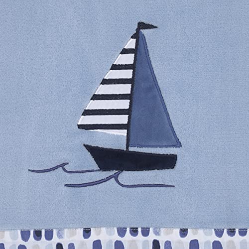 הרפתקאות ימיות נאוטיקה כחולות סופר רכות אלמוג אלמוגים שמיכה לתינוקות סירת מפרש, כחול בהיר, כהה, אפור, לבן