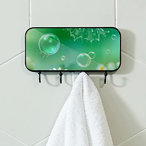 בועות סבון קמומיל הדפסת קמומיל מעיל קיר קיר קיר, מתלה מעיל כניסה עם 4 חיבור לעיל מעיל גלימות מארנק חדר אמבטיה כניסה