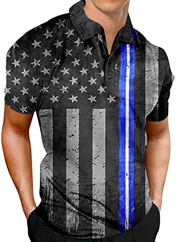 גברים חולצות חבילת גברים של פטריוטי ביצועים עצמאות יום אמריקאי דגל קלאסי כושר כותנה חולצות לגברים