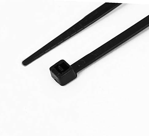 LON0167 חדש מנעול עצמי של ניילון מופיע חוט מיתר מיקוד רוכסן יעילות אמינה עניבת כבל כבל 140 ממ אורך 100 יחידות שחור