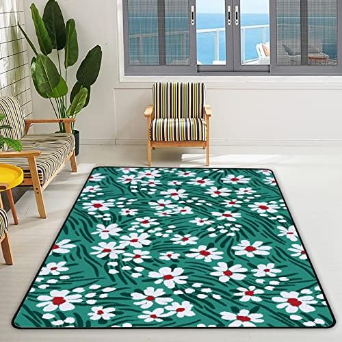 זוחל שטיח מקורה משחק מחצלת קמומיל חמוד לדיסי לסלון לחדר שינה חינוכי חינוך חינוכי רצפת שטיחים שטיחים 72x48in