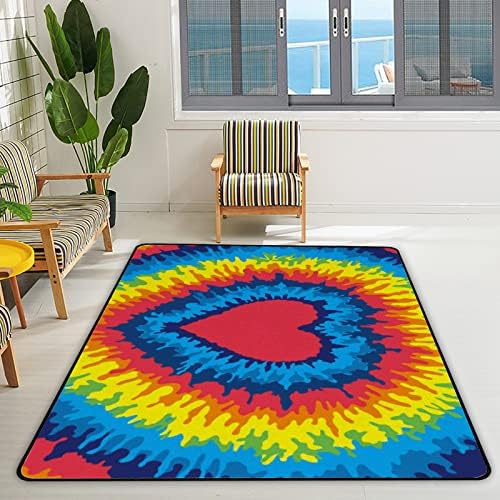 Xollar 80 x 58 בשטיחים גדולים לילדים שטיחים בלב עניבת קשת עניבה צבע משתלת רכה שטיח פליימאט לתינוק לחדר שינה