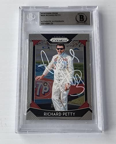 ריצ'רד פטי חתום על חתימה משנת 2019 Panini Prizm 40A כרטיס בקט קלב - כרטיסי NASCAR עם חתימה