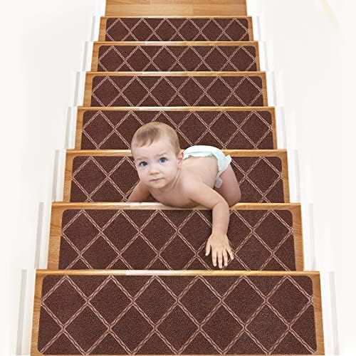 15 חבילה 8 x 30 ללא החלקה על רצים מדרגות מדרגות לליכונים למדרגות מעץ מקורות עם שטיח בטיחות דבק עצמי של שטיח אנטי