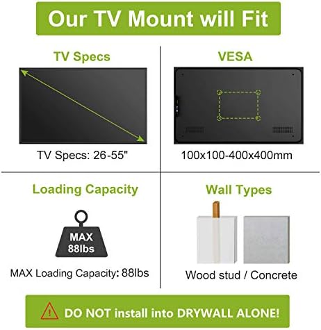 USX Mount SMM015 ארוך זרוע טלוויזיה הרכבה לטלוויזיה 26-55 אינץ