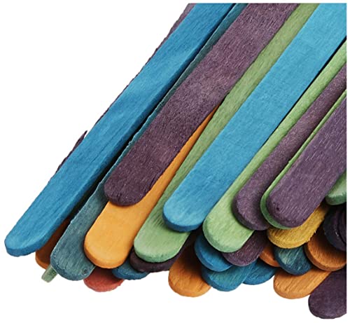 אקו קרפט סטיקס-אקס 114 צבעוני-500 קראט-אקס 114 4.5& 34; מקלות מלאכת עץ צבעוניים-חבילה של 500 קראט