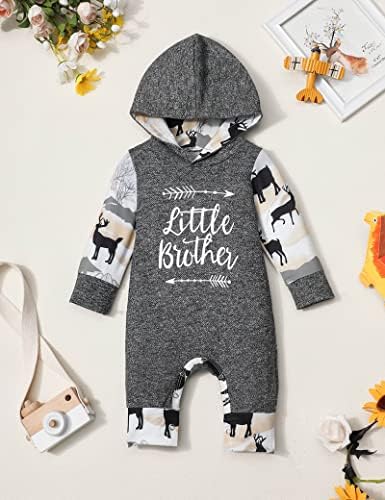 בגדי תינוקות, הדפס אותיות שרוול ארוך רומפר בגדי תינוקות לילד