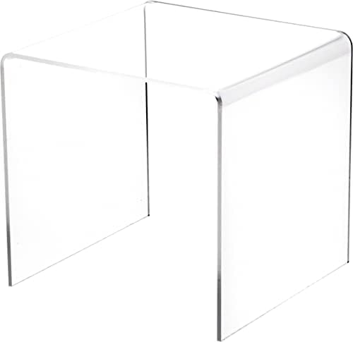 Plymor Clear Acrylic Square Riser Riser, 3 H x 3 W x 3 D