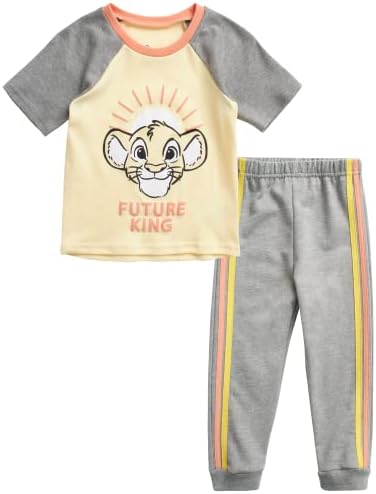 חולצת טריקו של דיסני בויז וריצה ג'וג'ר סט: סט מכנסיים של מיקי מאוס ואריות קינג