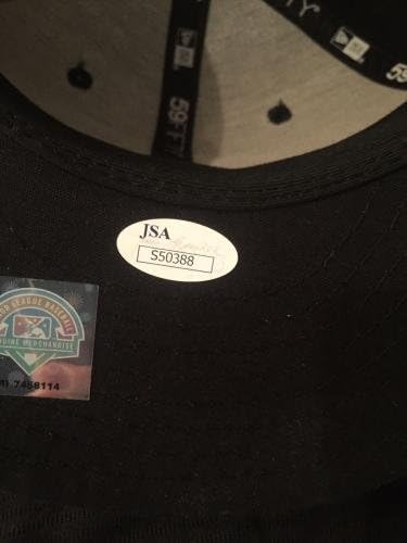 Yoan Moncada White Sox חתום על חתימה על חתימה רשמית שרלוט נייטס כובע JSA - כובעי חתימה
