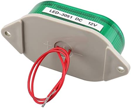 איתות תעשייתי באומיין ירוק מיני אזהרה אור סטרוב מנורה אזהרה LED-3051 DC 12V 2W