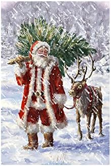 Jarmay Santa Claus Poster חג המולד Decorr Decorr מקורה קיר קיר קיר חג המולד מתנות לשנה החדשה מתנות פוסטר עץ