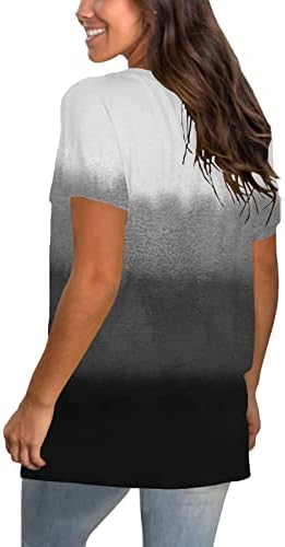 חולצת חולצה לחולצה לנשים סתיו קיץ 2023 בגדים שרוול קצר VNECK כותנה כותנה בראנץ 'פסים גרפי חולצה 3C 3C