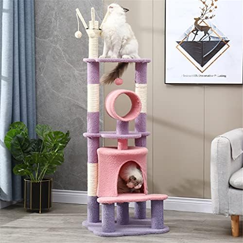 גרד חתול של עץ גרדן מגדל הדירה ריהוט שריטה הודעה חתולים קפיצות צעצוע לשחק בית חתולי שינה מיטת חתולי בית טיפוס צעצוע