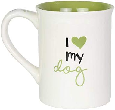Enesco שמנו הוא בוץ יורקשייר טרייר כלב אמא ספל קפה, 16 אונקיה, רב צבעוני