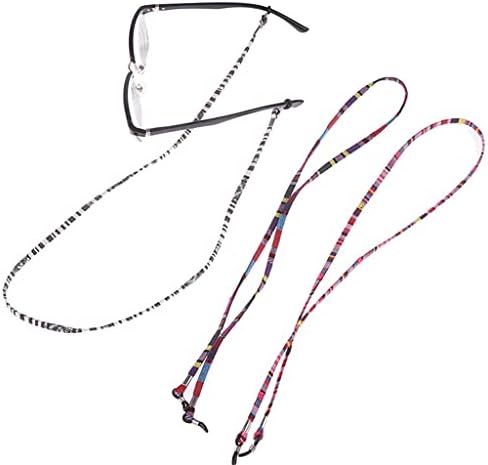 XJJZS כותנה צוואר חוט חוט חוט רצועת רצועת שרוך מחזיק שרוך 5 ממ רטרו משקפי שמש רחבים 5 ממ עם לולאת סיליקון טובה