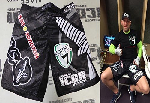 Sergei Kharitonov חתם על Bellator 163 קרב שחוק מכנסיים קצרים משומשים גזעים Bas Coa MMA - אירוע חתימה משומשים מוצרים
