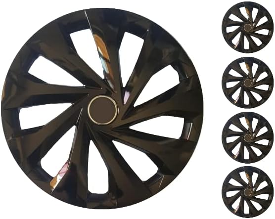 סט קופרי של כיסוי גלגלים בגודל 4 אינץ 'שחור של Hubcap Snap-On מתאים למרצדס