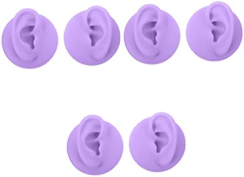 6 יחידות צבעוני אוזן דגם פירסינג תכשיטי אוזן פירסינג תכשיטי פירסינג כלים תכשיטי דוכן תצוגת סימולציה אוזן דגם סיליקון אוזן דגם