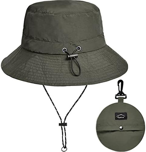 כובע דלי אטום למים לנשים וגברים - הגנת UV הגנה על חוף שמש כובע דיג ספארי בוני כובע גשם כובע מתכוונן.