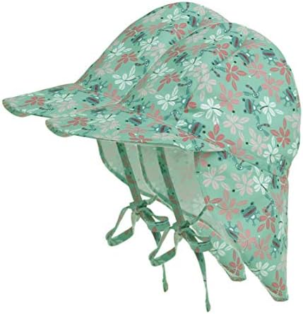 כובע השמש של התינוק UPF 50+ הגנה מתכווננת כובעי דש חוף קיץ מתכווננים