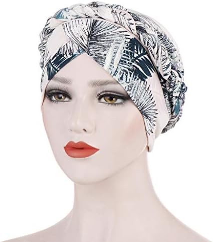 כובעי טורבן מוסלמים לנשים נשים שחורות אפריקאיות עטיפת ראש טורבן טוויסט עניבה טורבן כיסוי סרטן כיסוי לאובדן שיער