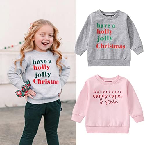 בנות תינוקות בנות חג המולד של שרוול ארוך משובץ מצויין הדפסים של סוודר סווטשירט סווטשירס חולצות בנים בגודל נוער בינוני