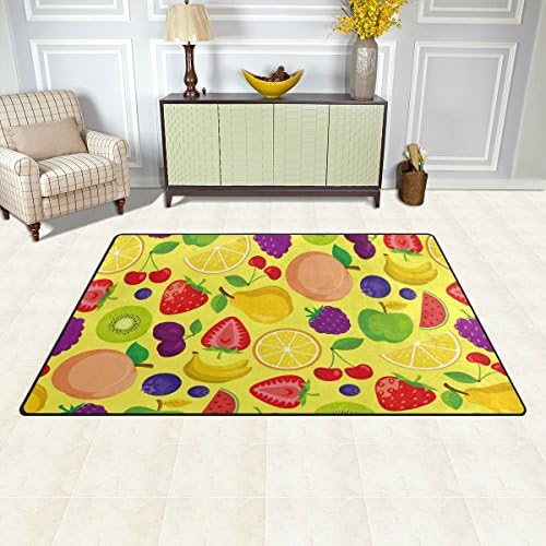 ColourLife משקל קל משקל מחצלות שטיחים שטיחים שטיחים רכים שטיח שטיח שטיח לקישוט חדר ילדים סלון 60 x 39 אינץ 'ירקות
