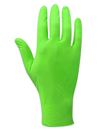 Magid Comformflex שלם T9556HV Hi-Viz ירוק 5 מיל 5 מיל ניטריל נטולת אבקת כפפה חד פעמית