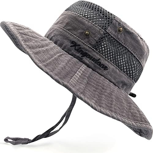 כובע דייג הגנה על שמש כובע דלי Boonie לגברים נשים נושם רחב שוליים ספארי רשת אריזה לחוץ חיצוניים