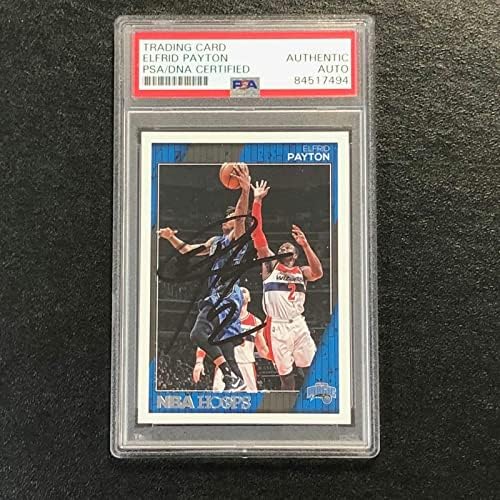 -17 חישוקים NBA 79 Elfrid Payton כרטיס חתום Auto PSA/DNA Magice Magic - כדורסל קלף חתימה