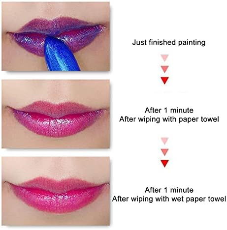 פסוקיט קסם כחול שפתון / קסום מהיר להחיל צבע שינוי עמיד למים שפתון / כחול שינוי לתוך ורוד טמפרטורת שפתיים כתם / שפתיים אזולות