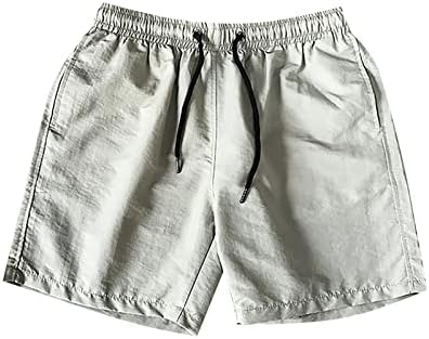 מכנסי אימון עם כיסים מתאימים שרוך מכנסי חוף קיץ מותניים אלסטיים ומכנסי כדורסל לגברים