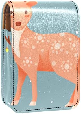 חמוד נייד איפור תיק קוסמטי פאוץ, שפתון מחזיק איפור ארגונית, חג המולד קריקטורה בעלי החיים צבי