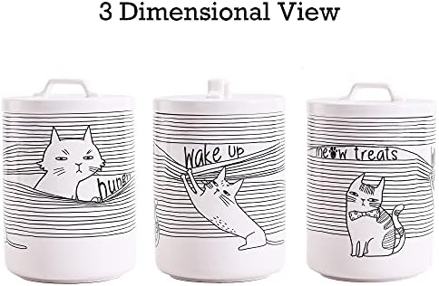 ביקו ליניארי קריקטורה קיטי קרמיקה פינוק צנצנת, לחתול וחתלתול, מדיח כלים בטוח
