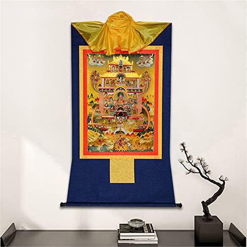 גנדנרה גורו רינפוצ ' ה בארץ טהורה, אליסיום מפדמאסמבהאבה, אמנות ציור טנגקה טיבטית, ברוקד טנגקה בודהיסטי,שטיח בודהה