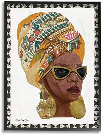 ציור דוגמניות אופנה אפריקאיות בדוגמת תעשיות סטופל, עיצוב על ידי סטלר דזגין סטודיו וול ארט, 24 על 30, בד