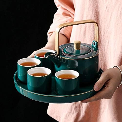 WPYYI נורדי קרמיקה קריאייטיביות סט תה קפה כוס חליפה תה אחר הצהריים קרצוף משק קרשף מגש מטבח אחסון סיר תה עם כוס