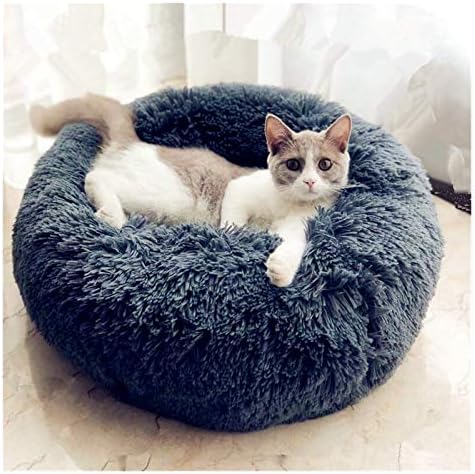 עגול חתול בית פסטל ארוך קטיפה כלב סל סל ציוד לחיות מחמד כרית חתול חתול חתול בעלי החיים שינה ספה