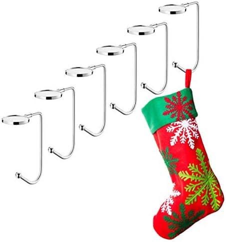טוינדונה עיצוב חג מולד 6 יחידות גרב לחג המולד מחזיקי קולב מנטל ווים של גרבי אחיז