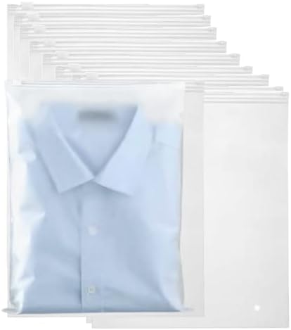 שקיות אריזה של חולצה כבדה של Belit למוצרי אריזה, 50 יחידות 12x14 אינץ 'שקיות ניילון הניתנות לשינוי לחצאית, חולצות טריקו,