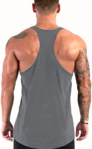 אימון גופיות לגברים פיתוח גוף סטרינגר צווארון עגול ללא שרוולים חולצה