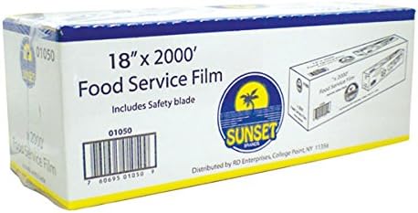 גלישת סרט פלסטיק שירות מזון שקיעה-18 איקס 2000' - כולל להב בטיחות