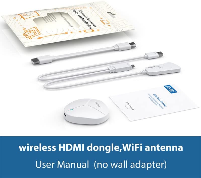 מתאם תצוגת HDMI אלחוטי 4K 30Hz, Soclllife Miracast Dongle מקלט לאייפון/אייפד/אנדרואיד/מק/זרימת חלונות וידאו/שמע ל-