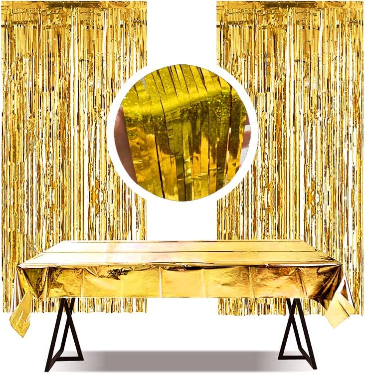 טינסל זהב, תצלום של וילון מילון זהב מוזה